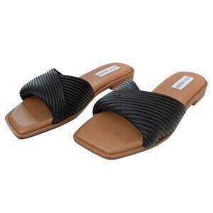 Steve Madden Black Limitt Slip Sandal Size 7